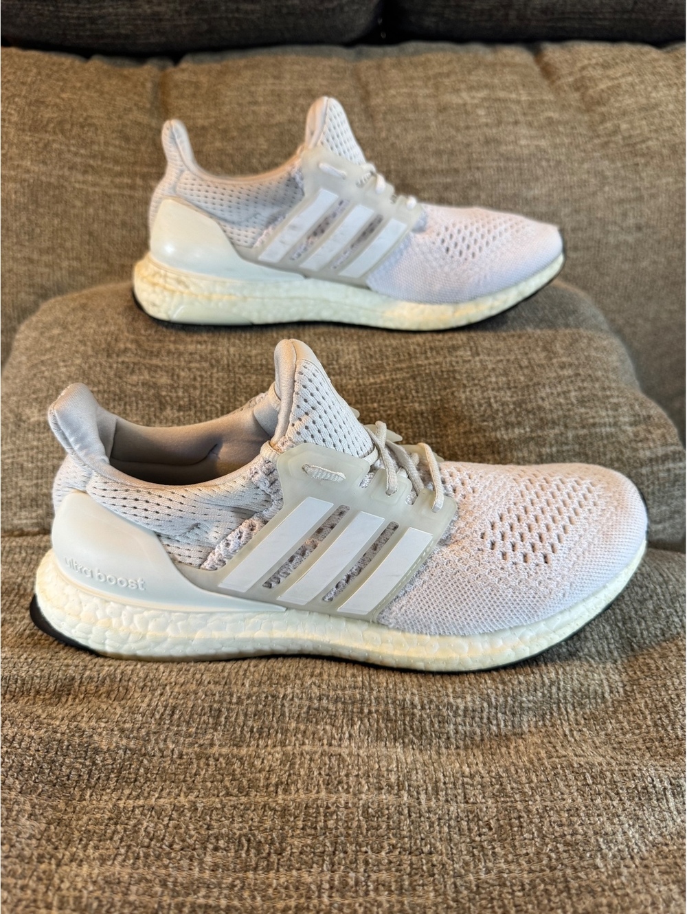 adidas Ultraboost 1.0 Triple White Cloud White Running Shoes HQ4207 Women’s 9